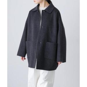 コート アウター ウールステンカラーショートコート レディース