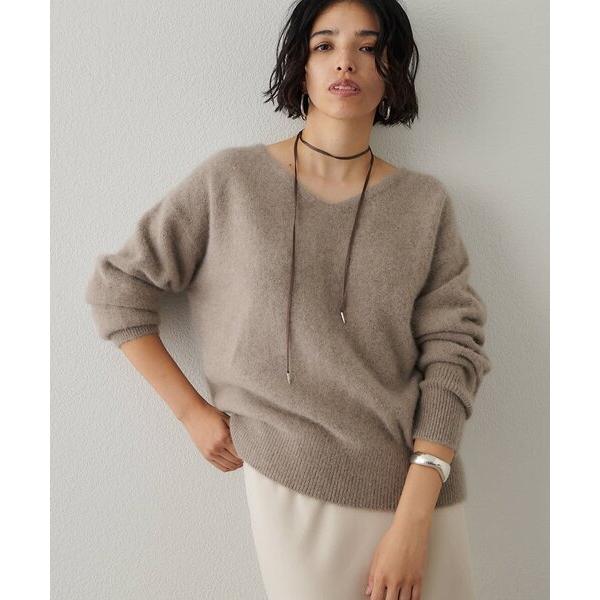 ニット セーター フォックスウール Vネックプルオーバー レディース