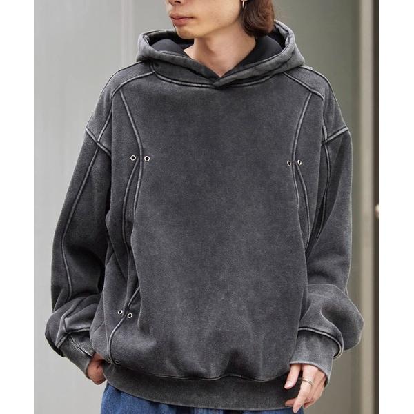 パーカー Brushed Fleece Wash-Finished Pullover Hoodie ...