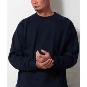 tシャツ (SA) 裏起毛 ワッフル 長袖 Tシャツ メンズ