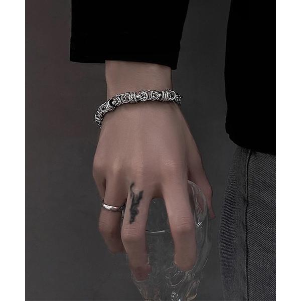 ブレスレット 「シルバーデザインチェーンブレスレット(T3)」 メンズ