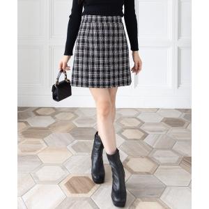 スカート 「長さが選べる」ツイードミニスカート(セット可)「大人 フェミニン 上品」「AW新作」