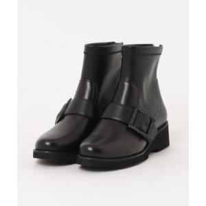 ブーツ ベルテッドストレッチショートブーツ レディース