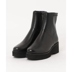 ブーツ 厚底バックストレッチコンフォートショートブーツ レディース