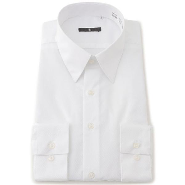 フォーマル シャツ 「形態安定」「長袖」「BLACK LINE」レギュラーカラーワイシャツ/ホワイト...