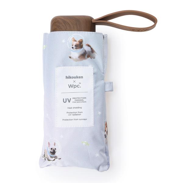 折りたたみ傘 「Wpc.」 折りたたみ日傘 飛行犬×Wpc.  宇宙飛行犬 遮光ワンブレラ ミニ「完...