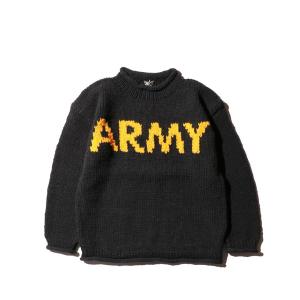 セーター ニット MADE IN STANDARD メイドインスタンダード / ARMY ROLL-NECK SWEATER ハンドニット メンズ レ