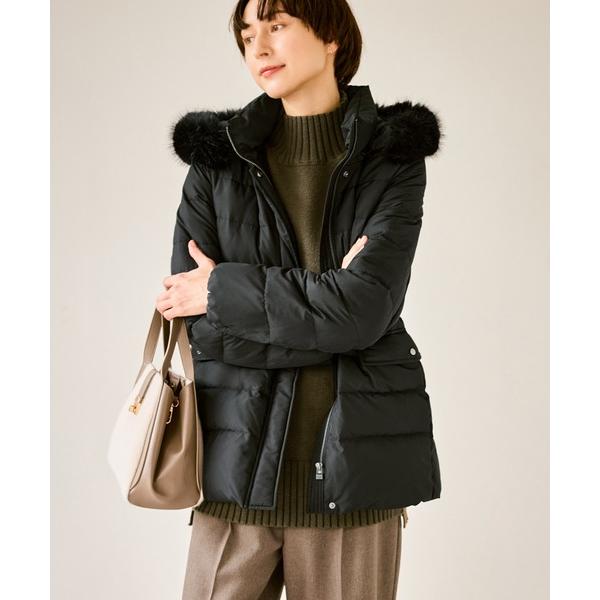 ダウンコート ダウンジャケット 「GREEN DOWN/グリーンダウン」ファー付きダウンミドル丈コー...