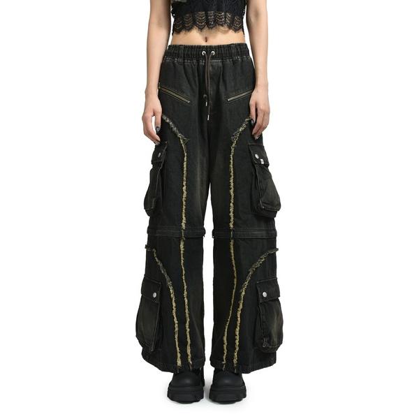 カーゴパンツ SPLIT DENIM CARGO PANTS レディース