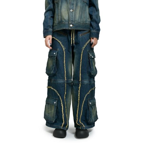 カーゴパンツ SPLIT DENIM CARGO PANTS レディース