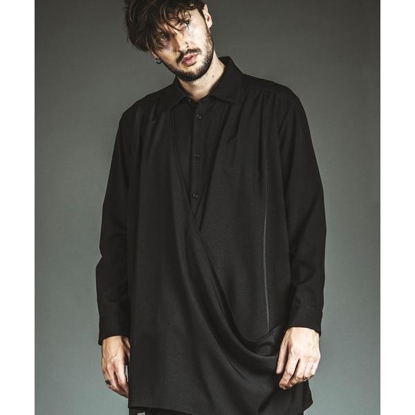シャツ 「NO ID.」Drape Long Shirt / ドレープ ロング シャツ メンズ