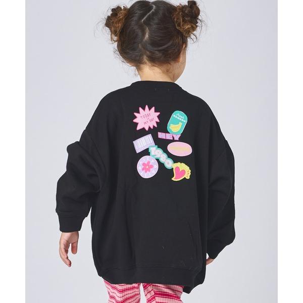 トレーナー  「ぬくふわ」裏起毛 ガールズ アソート カラフルロゴ プリント ガゼットスウェット キ...