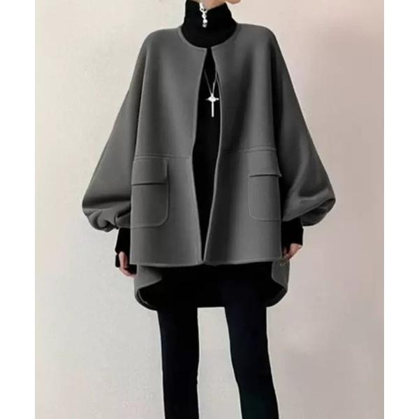 ジャケット ノーカラージャケット ボリュームスリーブノーカラージャケット レディース