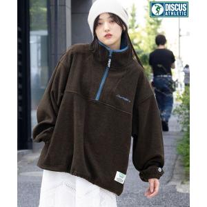 トレーナー スウェット 「DISCUS/ディスカス」 フリースハーフジップ レディース