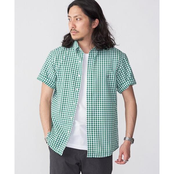 「SHIPS」 半袖シャツ SMALL グリーン メンズ