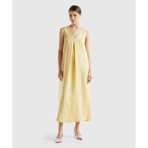 「BENETTON (UNITED COLORS OF BENETTON)」 ノースリーブワンピース SMALL イエロー レディース