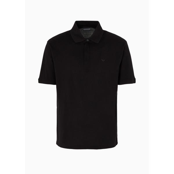 「EMPORIO ARMANI」 半袖ポロシャツ X-SMALL ブラック メンズ