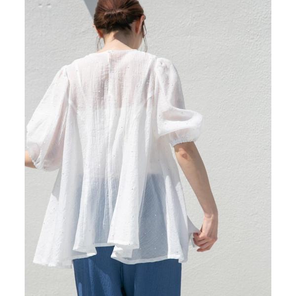 「ITEMS URBANRESEARCH」 7分袖ブラウス FREE ホワイト レディース