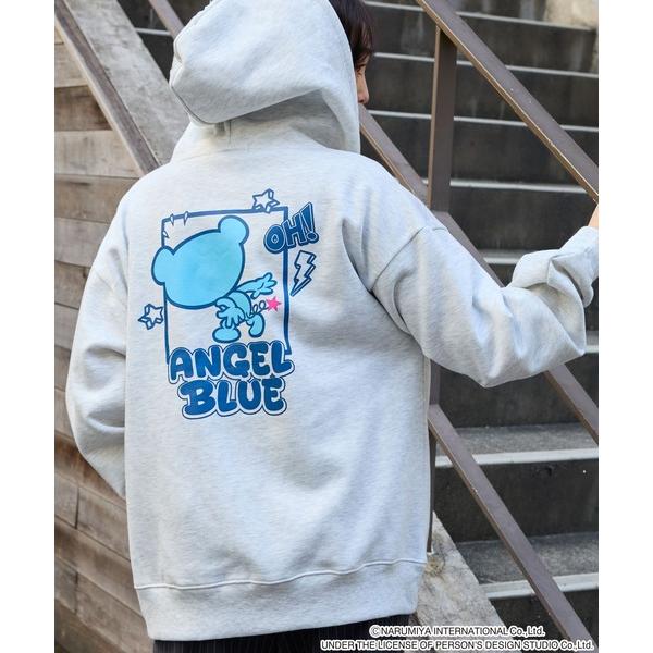 パーカー 「ANGEL BLUE」別注 エンジェルブルー グラフィック刺繍ジップアップパーカー レデ...