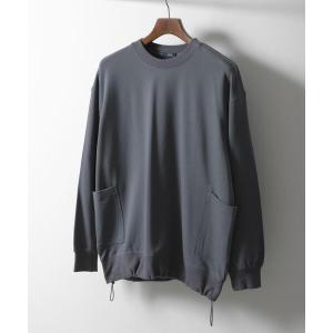 tシャツ サイドストレージ長袖ポンチTops メンズ