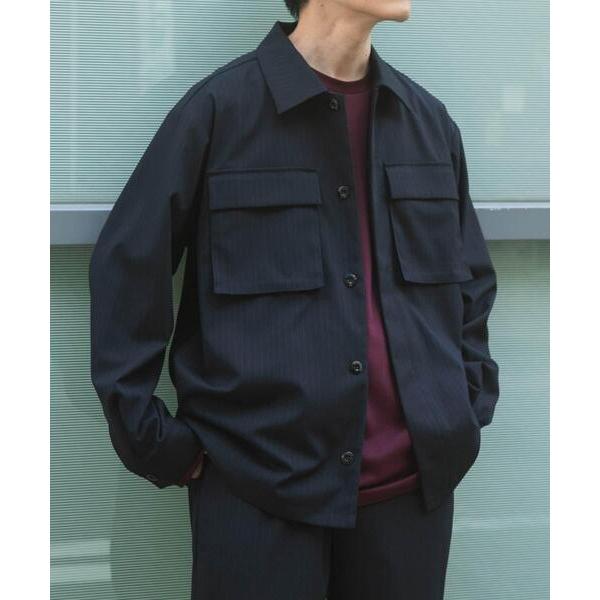 コート ジャケット Pinstripe Flyfront Jacket メンズ