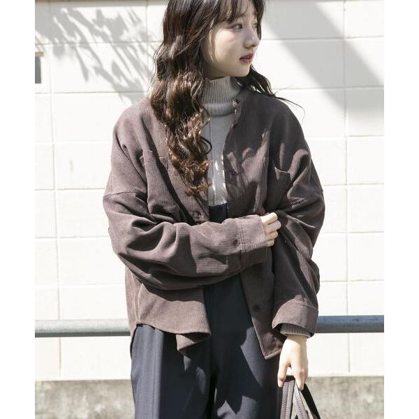 ブラウス シャツ コーデュロイポケットシャツ レディース