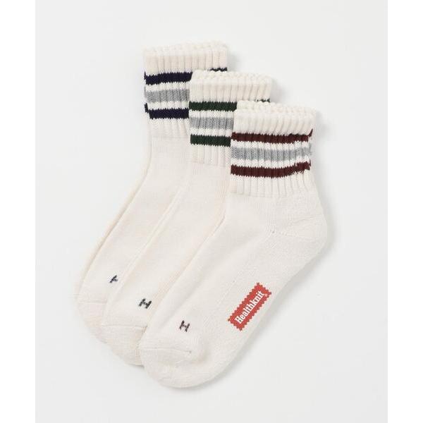 靴下 Healthknit　3Line シンカー ミドルソックス 3P メンズ