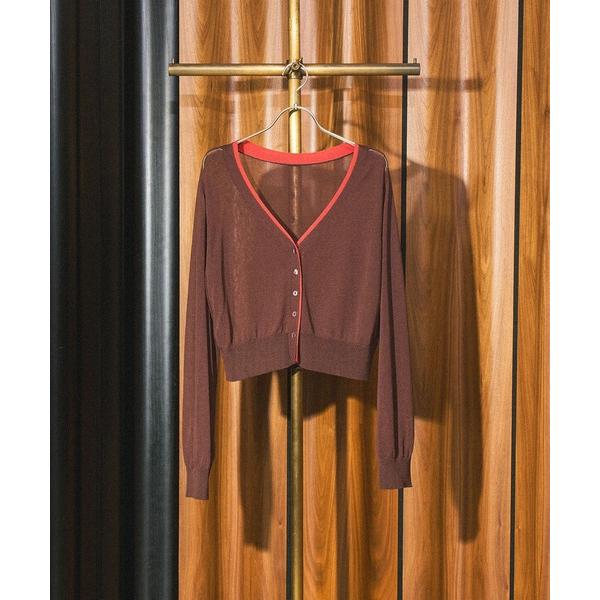 カーディガン KNITTED RIB CARDIGAN レディース