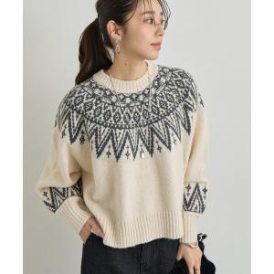 ニット セーター 「大人カジュアルに」ノルディック柄ニット レディース