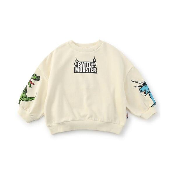 トレーナー 「ジュニア対応」VS　DINOスリーブプリントトレーナー キッズ 子供服 男の子 女の子