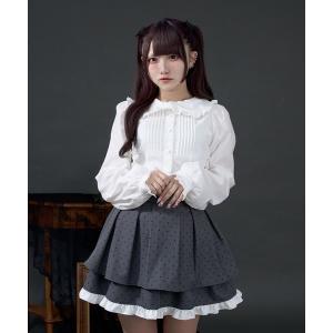 ブラウス シャツ コルセットフリルブラウス レディース