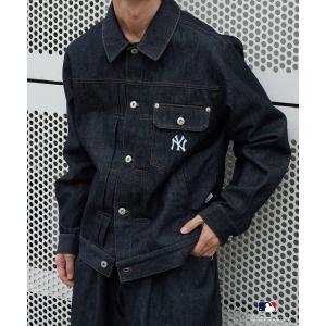 デニムジャケット gジャン Perushu × MLB コラボリジットデニムジャケット メンズ レディース