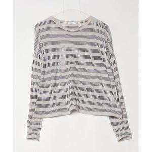 「studio CLIP」 ボーダー柄長袖ニット「daysコラボ」 FREE ブルー レディース