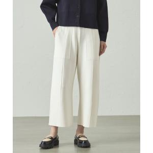 パンツ 「大人気定番/セットアップ」セミワイドニットパンツ レディース