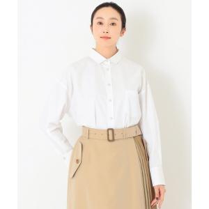 ブラウス シャツ 「AMARC CHANNEL 掲載」パールボタンレギュラーカラーシャツ レディース