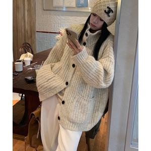ギャルリーヴィー　カーディガン　レディース　S　オーバーサイズ　ポッサム GALERIE VIE（ギャルリー ヴィー） カーディガン ボイルドニット