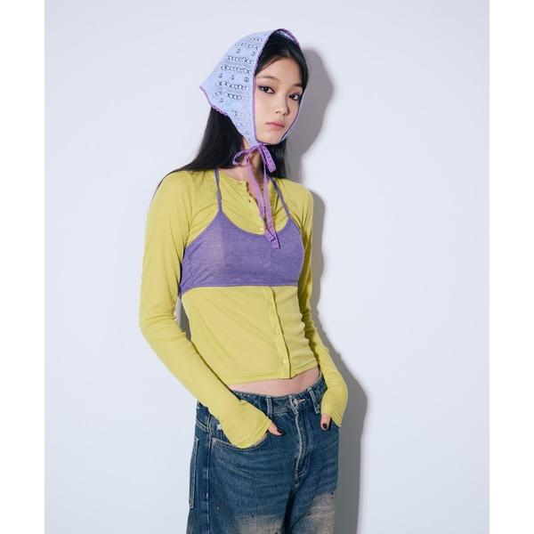 tシャツ レイヤードブラカットソー レディース