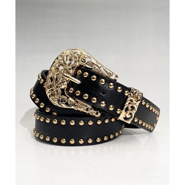 ベルト 90’s ヴィンテージ レオパード柄 スタッズ ハードコア ウェスタン ベルト パンクロック...