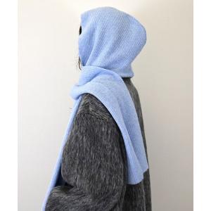 マフラー ストール ニットフード付きマフラー レディース