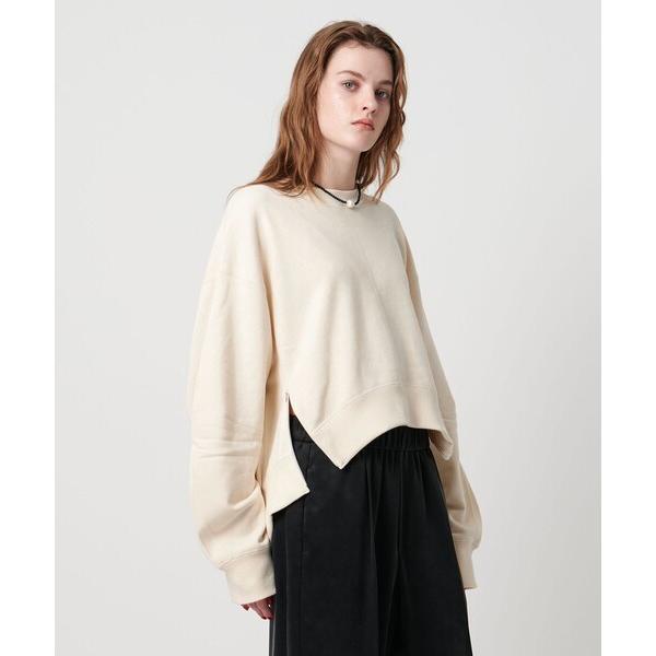 tシャツ 「ASTRAET」 ウラケ サイドジップ クルーネックスウェット レディース