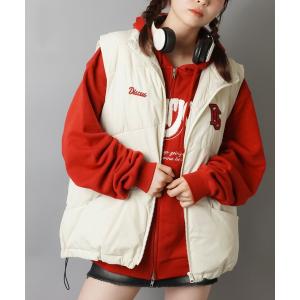 ダウンベスト ベスト 「DISCUS/ディスカス」フェイクダウンベスト/2サイズ展開/全5色 レディース