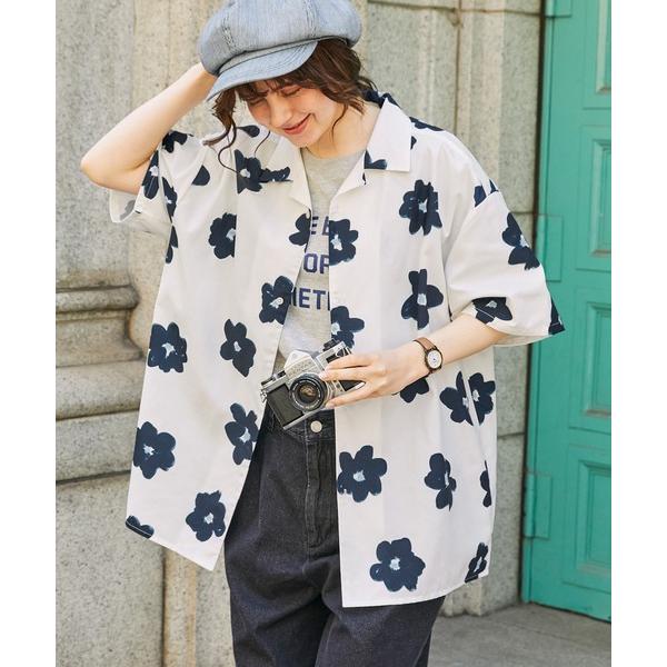 「MONO-MART LADY'S」 半袖シャツ FREE オフホワイト レディース