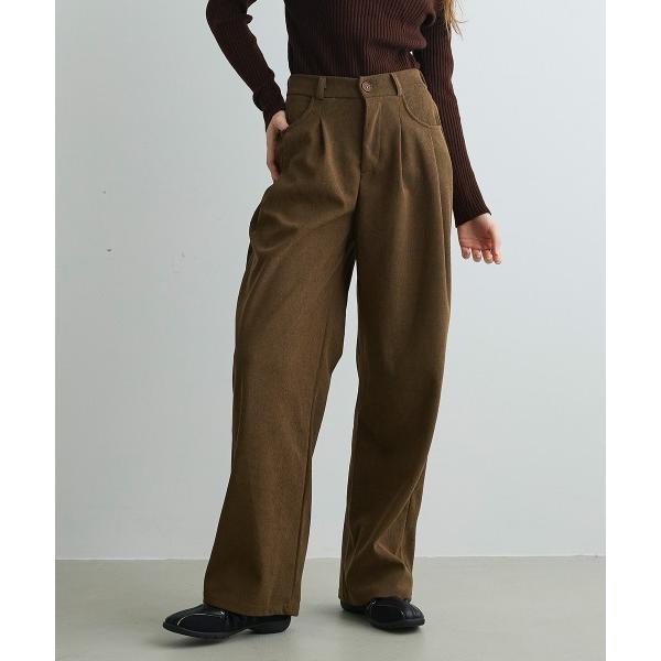 パンツ タック入りコーデュロイワイドパンツ Tucked Corduroy Wide Pants レ...