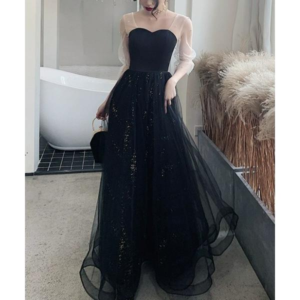 ドレス ボリュームロングドレス