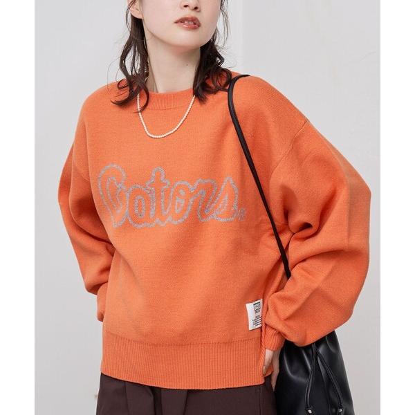 ニット セーター 「WEB限定・DISCUS（ディスカス）」 カレッジロゴジャガードニット(3) レ...