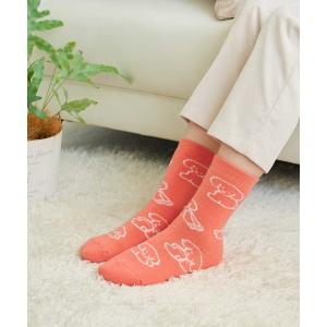 靴下 UCHI-COLLE/ウチコレ　ルームソックス　てらおかなつみさんコラボ レディース