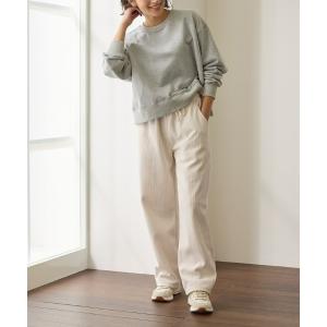 パンツ Tuche/トゥシェ　ワイドパンツ　裏起毛 ストレッチ レディース