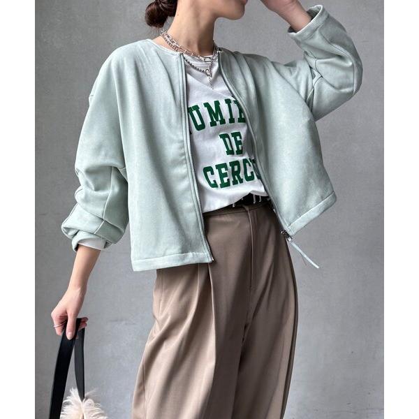 コート アウター 「WEB限定」ドルマンノーカラーブルゾン レディース