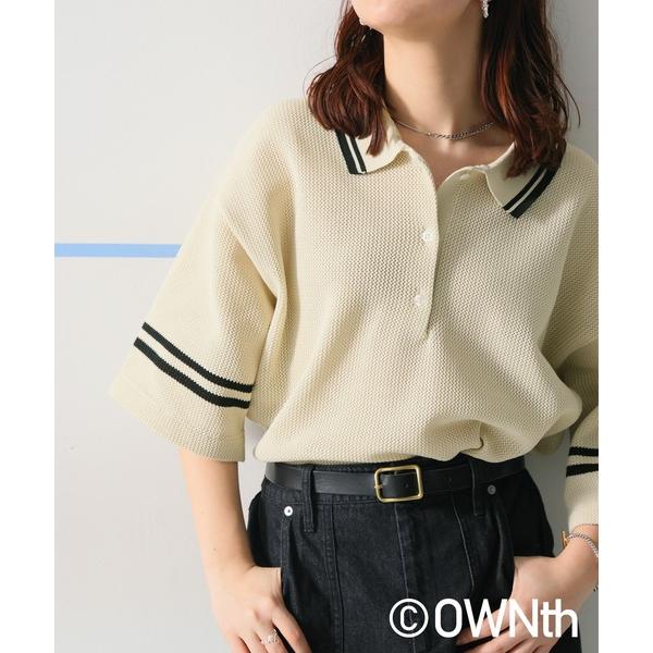 「OWNth」 半袖ポロシャツ R ベージュ レディース