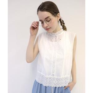 「haupia」 ノースリーブブラウス MEDIUM オフホワイト レディース